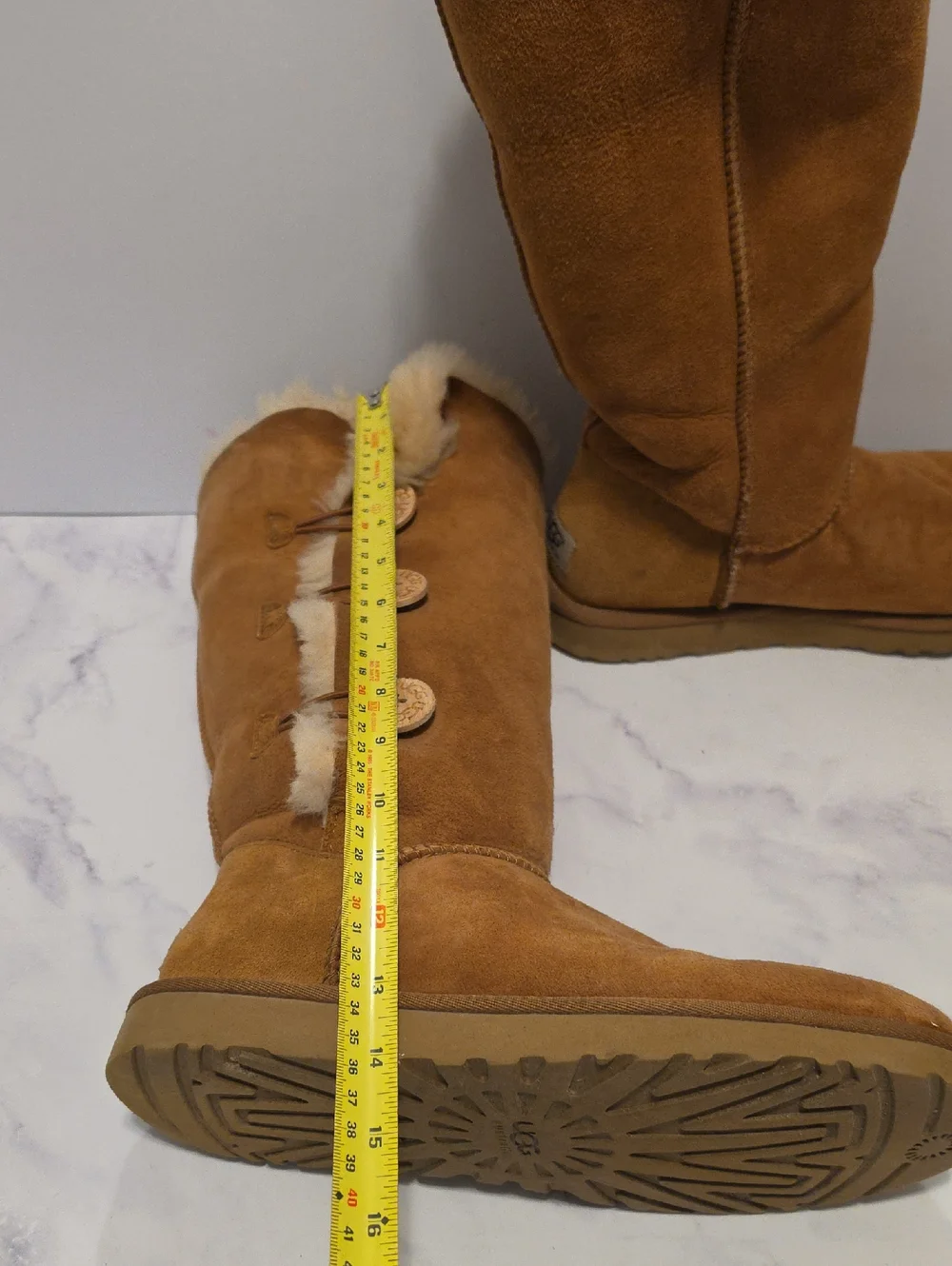 Ugg Shearling Trim Chestnut Women's Winter Boots